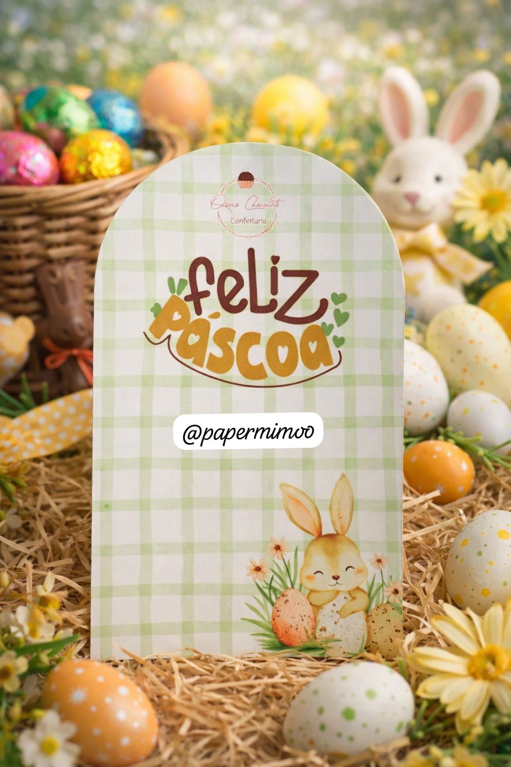 Card Feliz Páscoa - Arquivo Digital