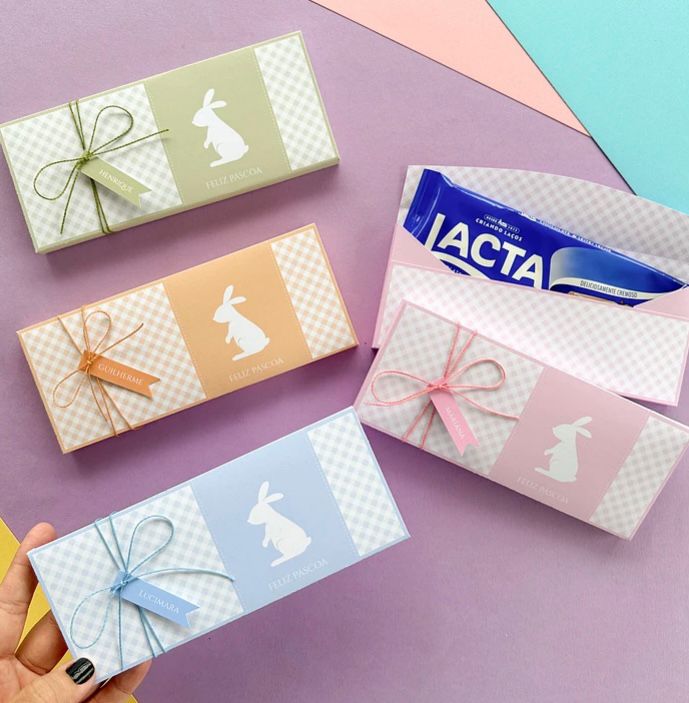 Envelope para barra de chocolate - 5 unidades - Páscoa